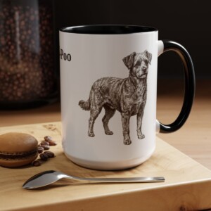 15oz Chi-Poo Mug, Black, lifestyle photo