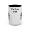 15oz Chi-Poo Dog Dad Mug, Black, front view