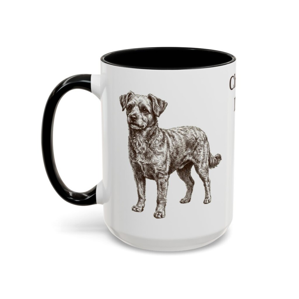 15oz Chi-Poo Dog Dad Mug, Black, left side view