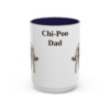 15oz Chi-Poo Dog Dad Mug, Navy, front view