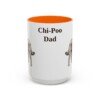 15oz Chi-Poo Dog Dad Mug, Orange, front view