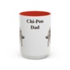 15oz Chi-Poo Dog Dad Mug, Red, front view