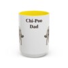 15oz Chi-Poo Dog Dad Mug, Yellow, front view