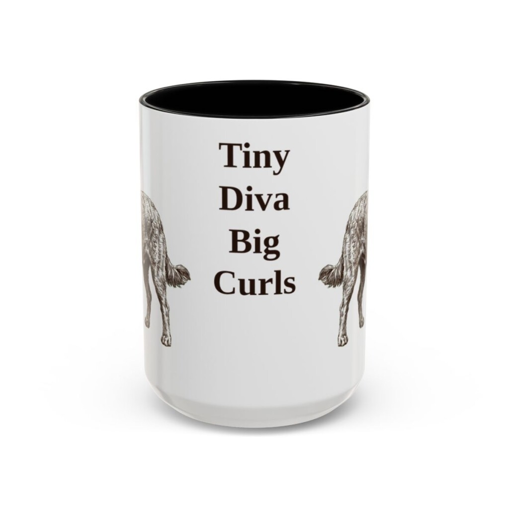15oz Funny Chi-Poo Mug, Black, front view