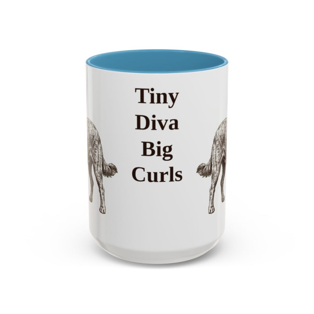 15oz Funny Chi-Poo Mug, Light Blue, front view