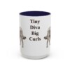 15oz Funny Chi-Poo Mug, Navy, front view