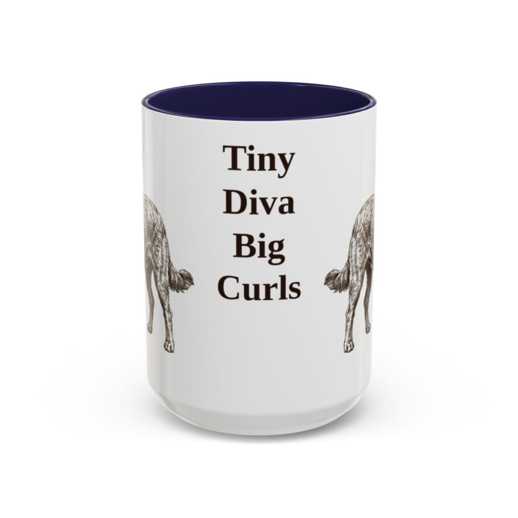 15oz Funny Chi-Poo Mug, Navy, front view