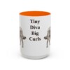 15oz Funny Chi-Poo Mug, Orange, front view