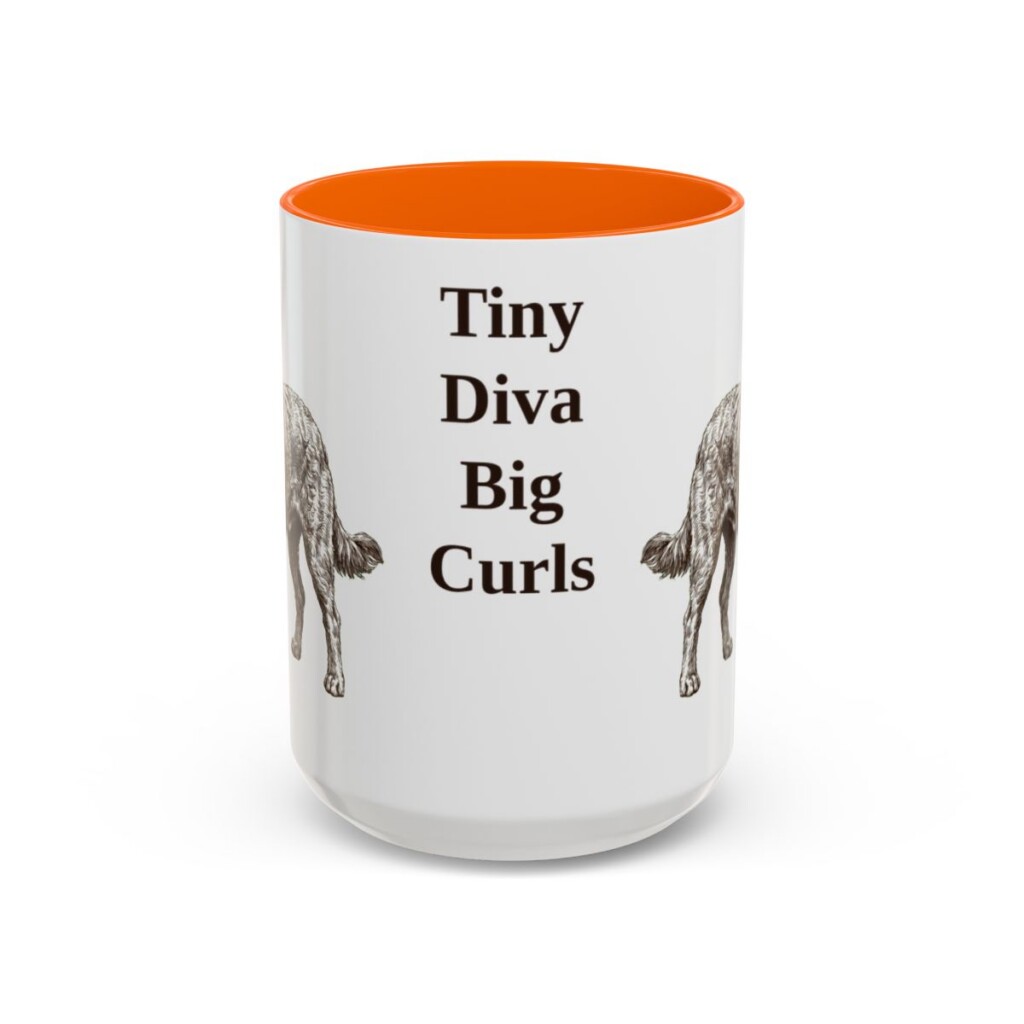 15oz Funny Chi-Poo Mug, Orange, front view