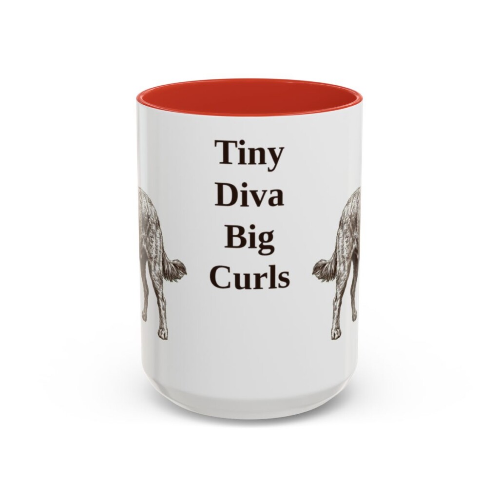 15oz Funny Chi-Poo Mug, Red, front view