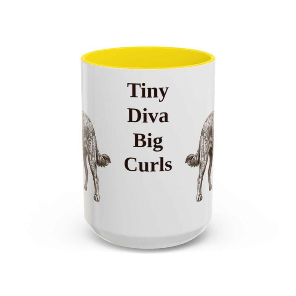 15oz Funny Chi-Poo Mug, Yellow, front view