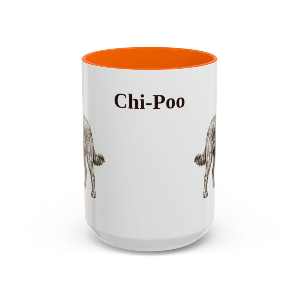 15oz Chi-Poo Mug, Orange, front view