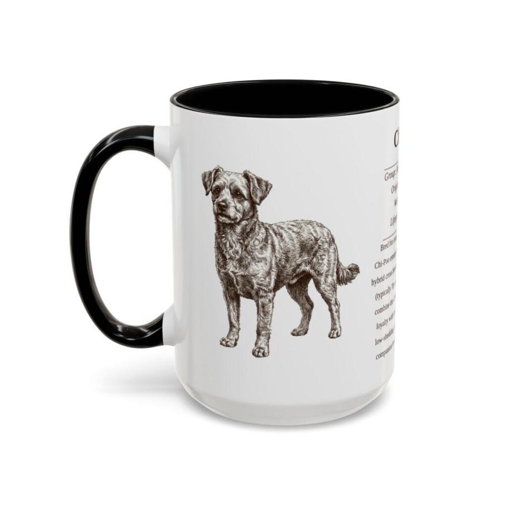 15oz chi poo mug, Black