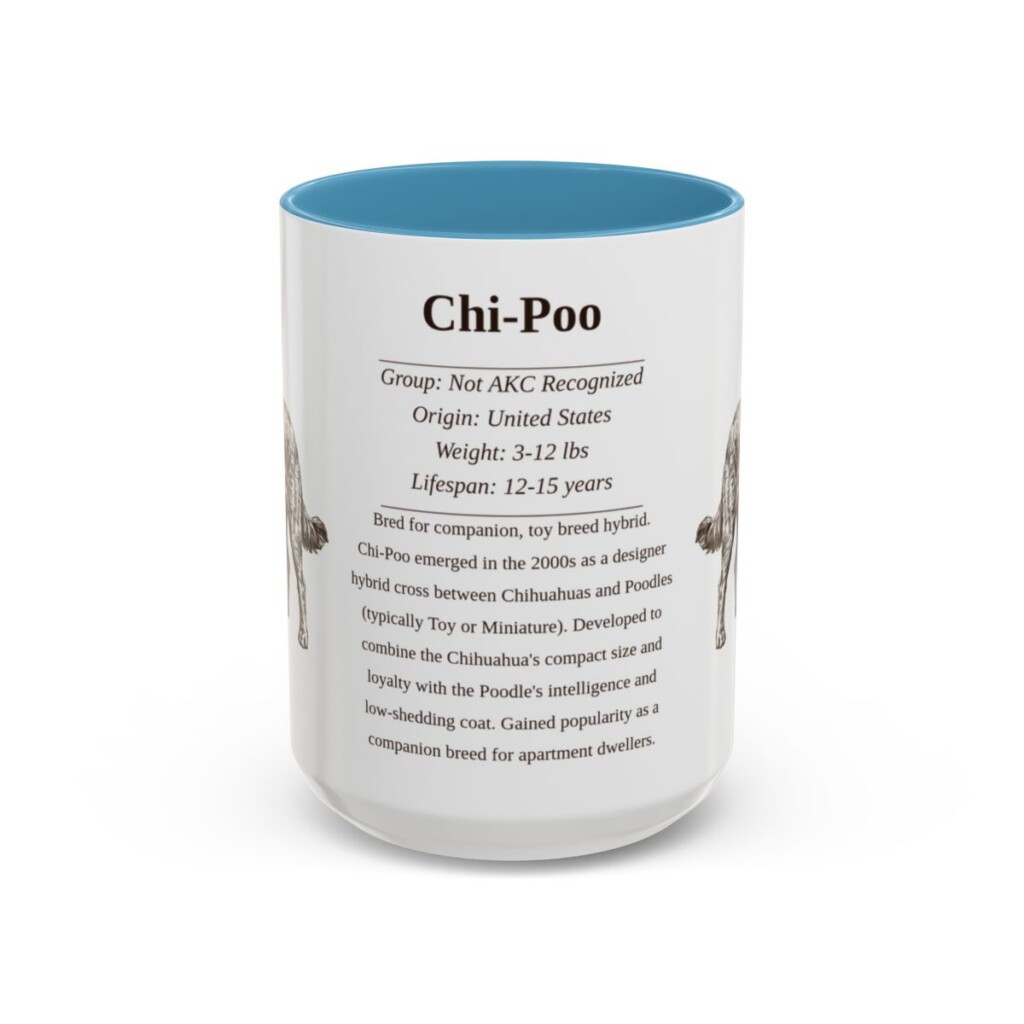 15oz chi poo mug, Light Blue