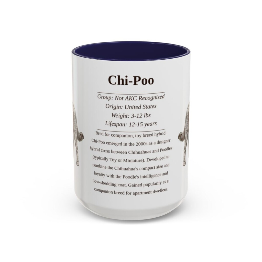 15oz chi poo mug, Navy