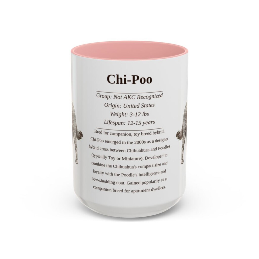 15oz chi poo mug, Pink