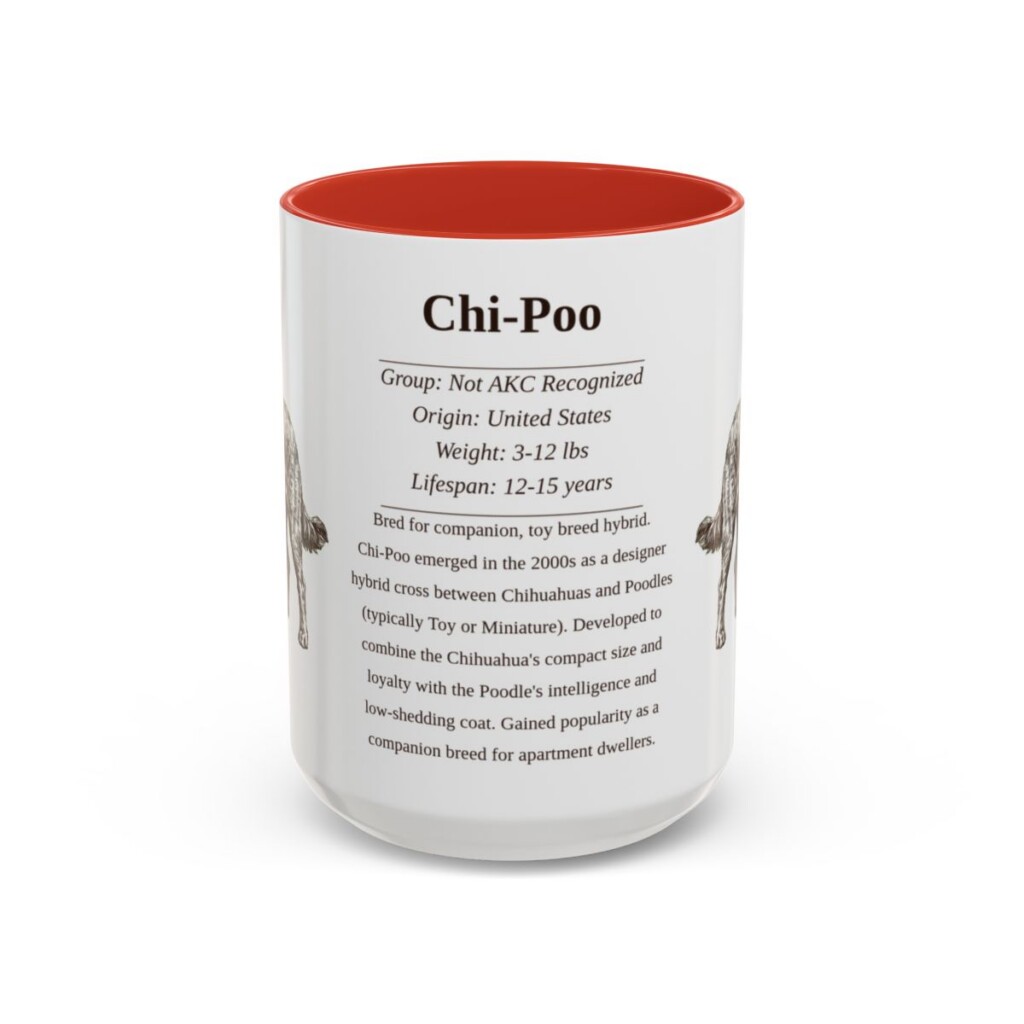 15oz chi poo mug, Red