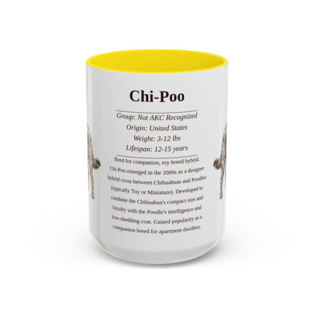 15oz chi poo mug, Yellow