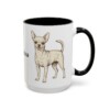 15oz Chihuahua Mug, Black, right side view