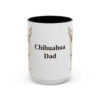 15oz Chihuahua Dog Dad Mug, Black, front view