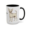 15oz Chihuahua Dog Dad Mug, Black, right side view