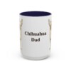 15oz Chihuahua Dog Dad Mug, Navy, front view