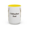 15oz Chihuahua Dog Dad Mug, Yellow, front view