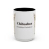 15oz Chihuahua Latin Mug, Black, front view