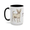 15oz Chihuahua Latin Mug, Black, left side view