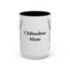 15oz Chihuahua Dog Mom Mug, Black, front view