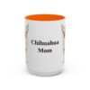 15oz Chihuahua Dog Mom Mug, Orange, front view