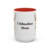 15oz Chihuahua Dog Mom Mug, Red, front view