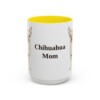 15oz Chihuahua Dog Mom Mug, Yellow, front view