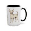 15oz Chihuahua Mug, Black, right side view