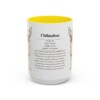 15oz Chihuahua Mug, Yellow, front view