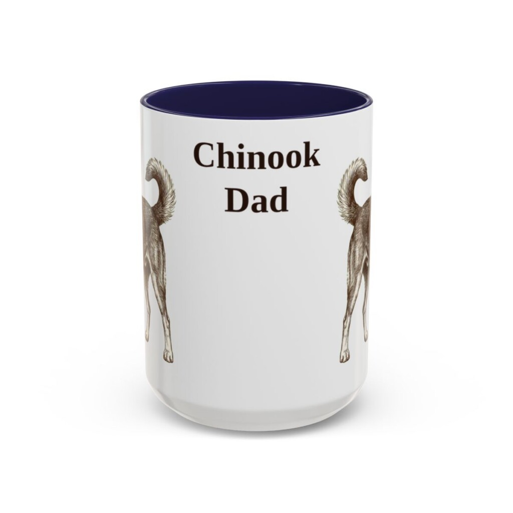 15oz Chinook Dog Dad Mug, Navy, front view