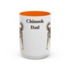 15oz Chinook Dog Dad Mug, Orange, front view