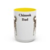 15oz Chinook Dog Dad Mug, Yellow, front view