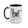15oz Funny Chinook Mug, Black, left side view