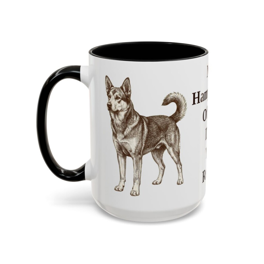 15oz Funny Chinook Mug, Black, left side view