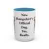 15oz Funny Chinook Mug, Light Blue, front view
