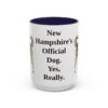 15oz Funny Chinook Mug, Navy, front view