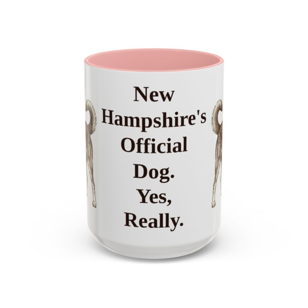 15oz Funny Chinook Mug, Pink, front view