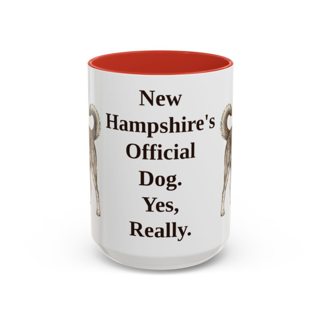 15oz Funny Chinook Mug, Red, front view