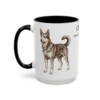 15oz Chinook Latin Mug, Black, left side view