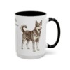 15oz Chinook Latin Mug, Black, right side view