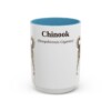 15oz Chinook Latin Mug, Light Blue, front view