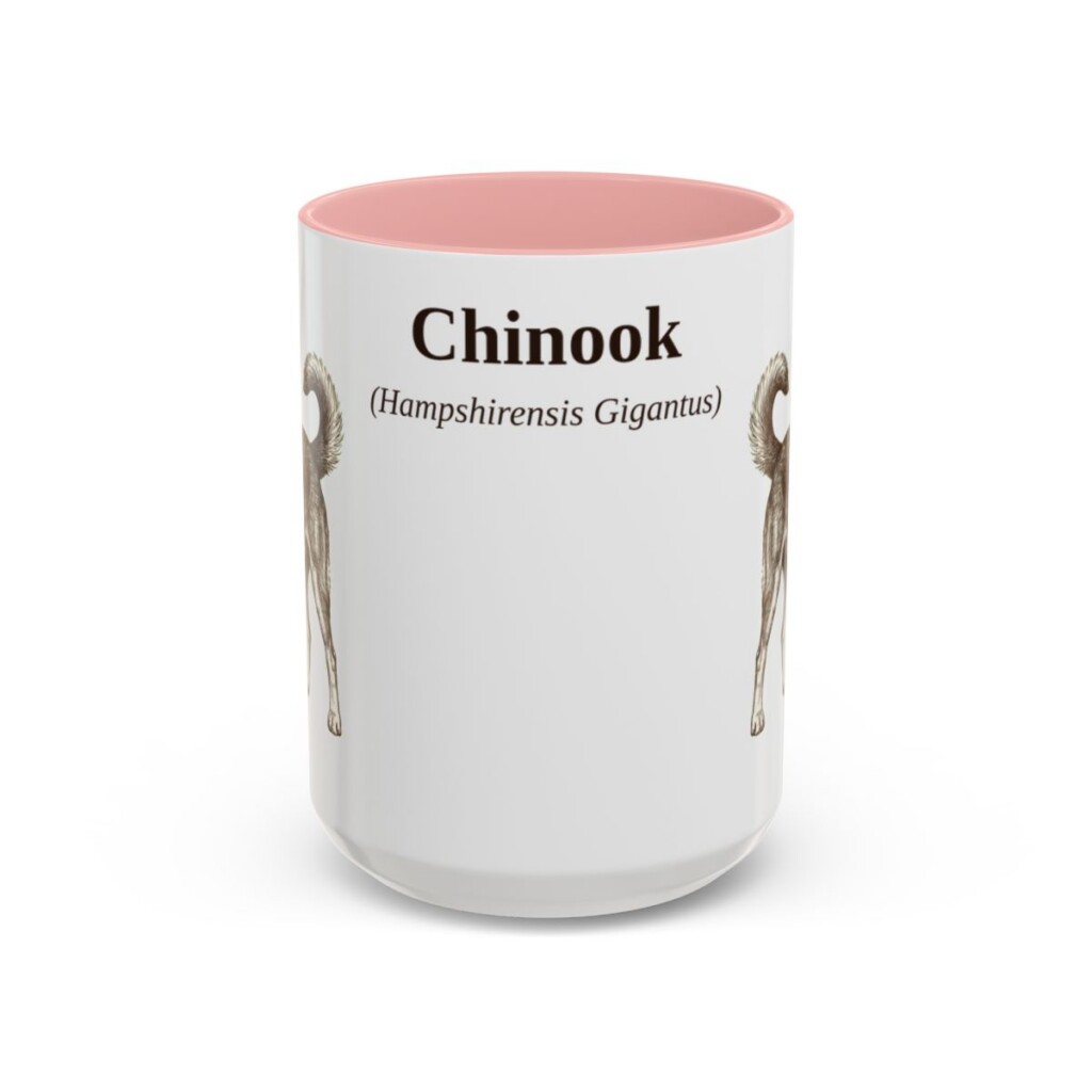 15oz Chinook Latin Mug, Pink, front view
