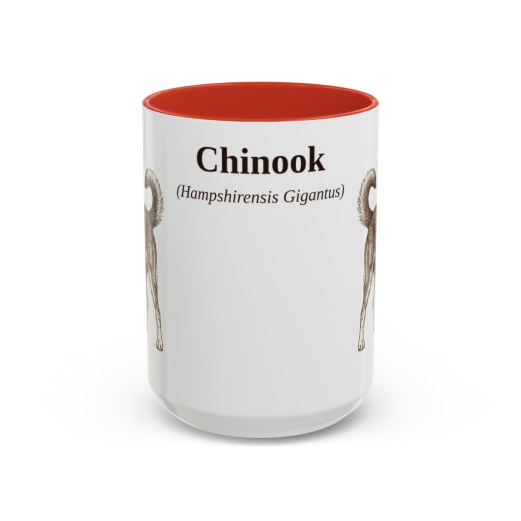 15oz Chinook Latin Mug, Red, front view