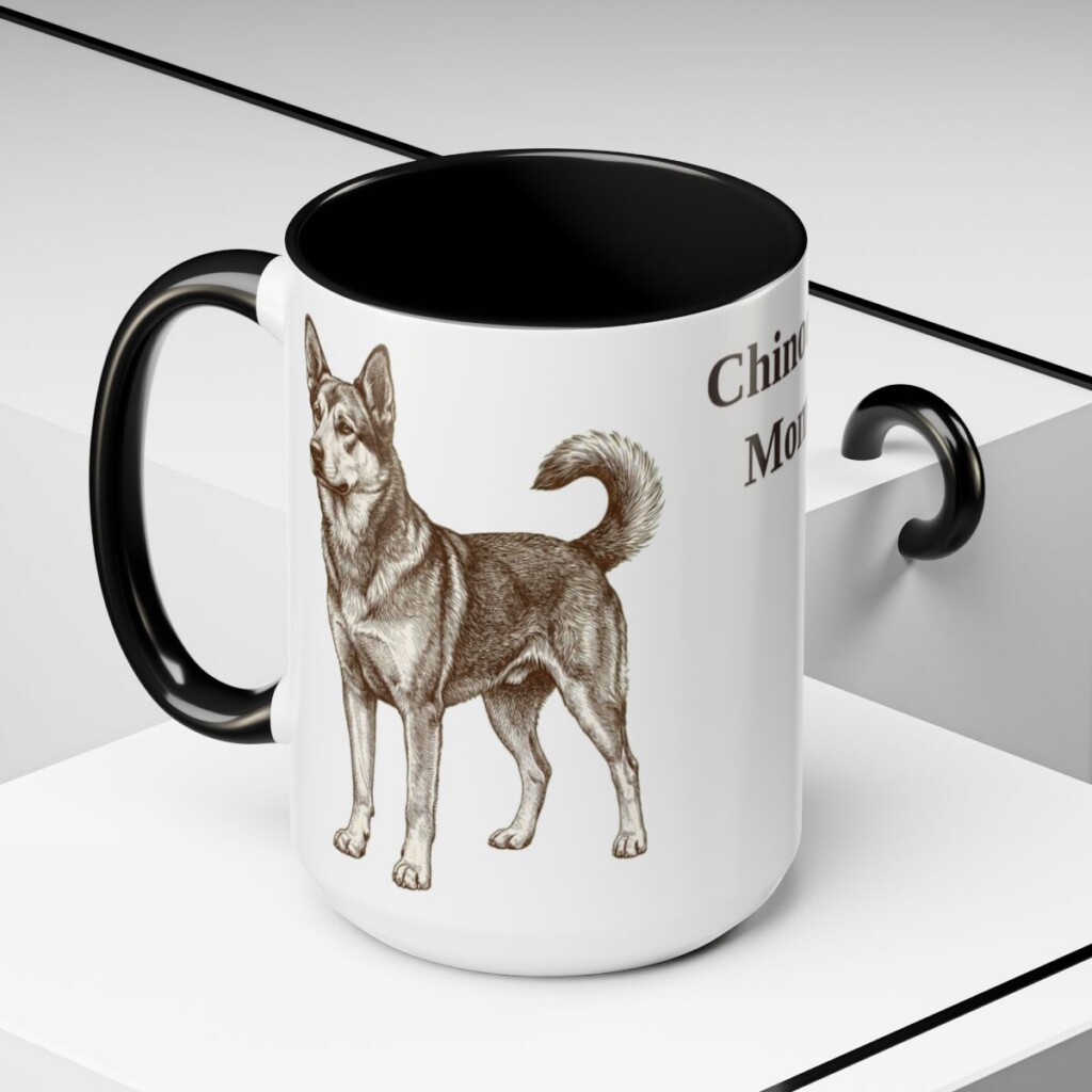 15oz-chinook-mug-mom-black-context-2 15oz Chinook Dog Mom Mug, Black, lifestyle photo